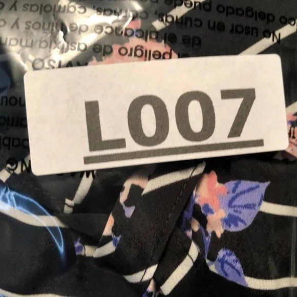 Maison Jules Dress S Striped Floral Black Shirtdress Above Knee Long Sleeve - Picture 12 of 12